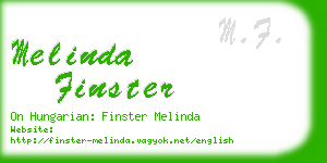 melinda finster business card